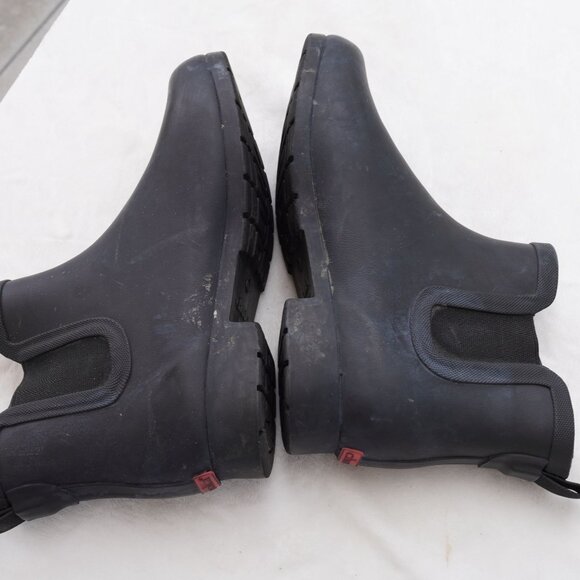 Chooka Black Rubber Chelsea Rain Boots Fleece Lined Size 10 - Picture 6 of 10